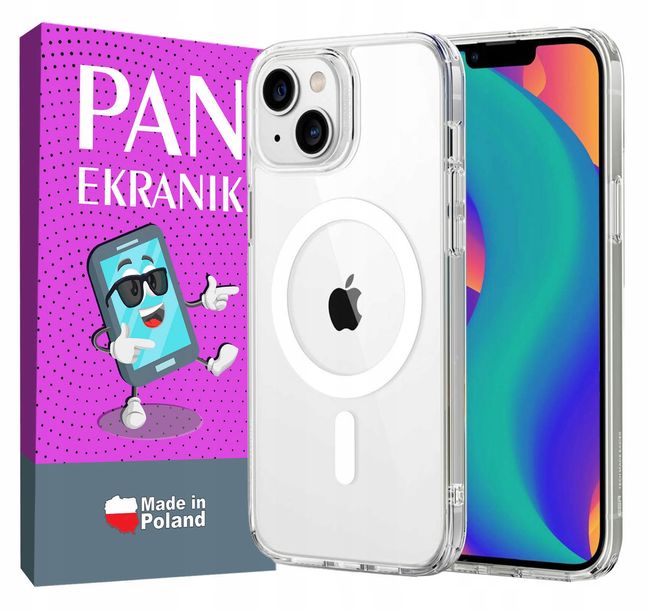 Etui Na Telefon Apple Iphone 13 Clear Magsafe Pancerne + Szkło Ochronne
