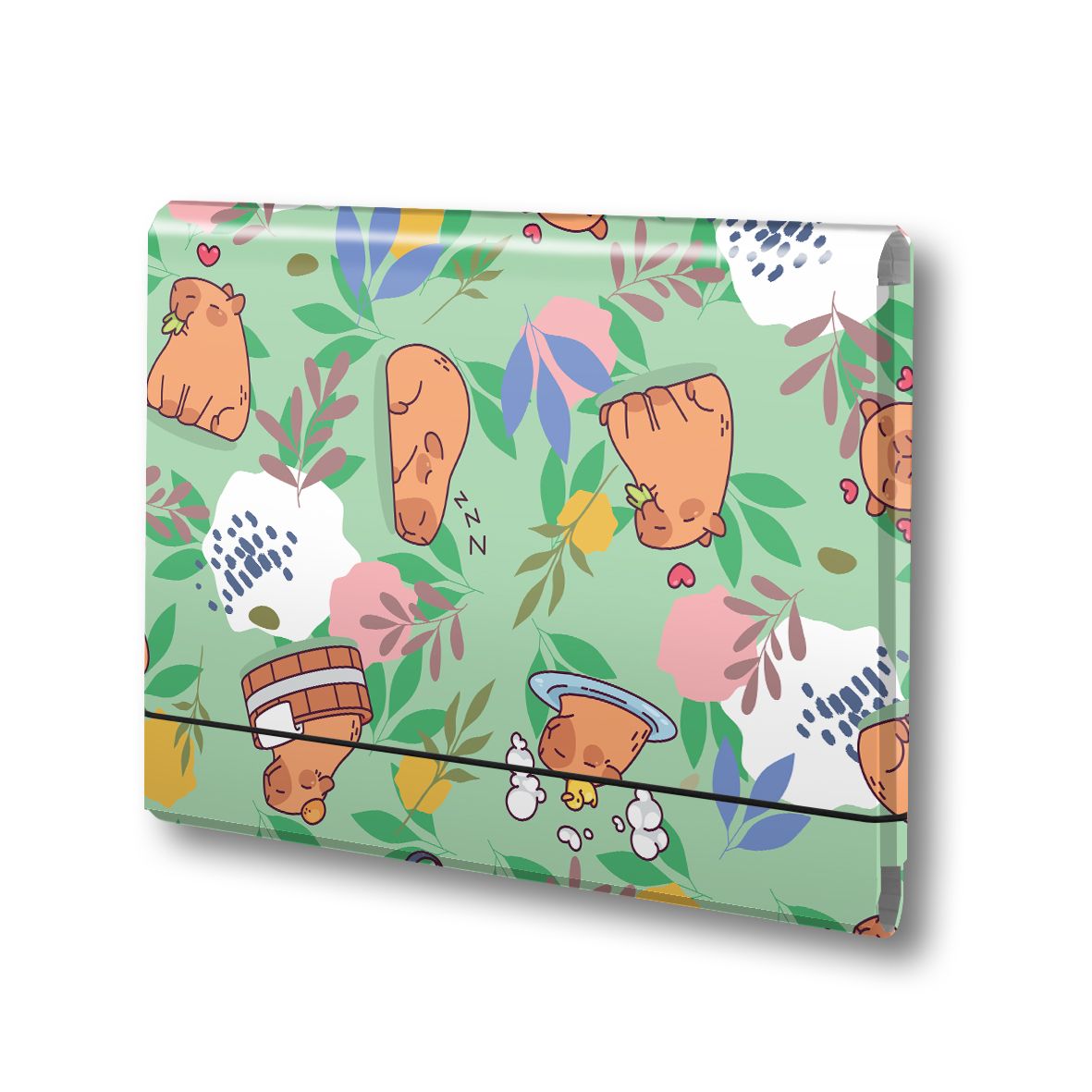 Penmate Teczka łamana A4 na gumkę Kapibara Łąka