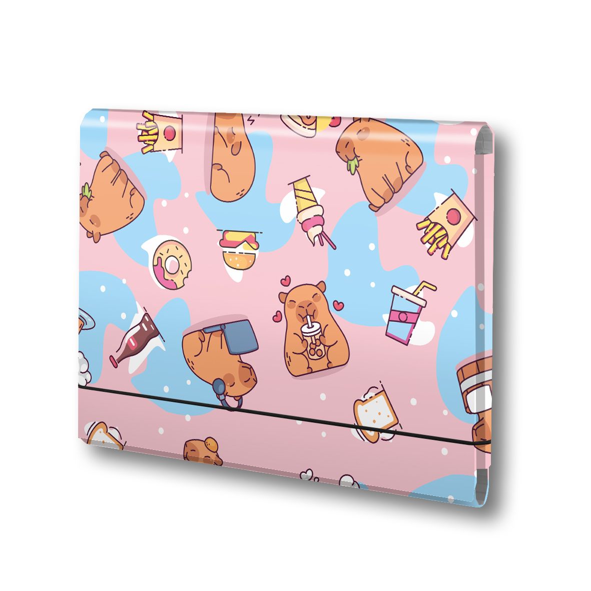 Penmate Teczka łamana A4 na gumkę Kapibara Food