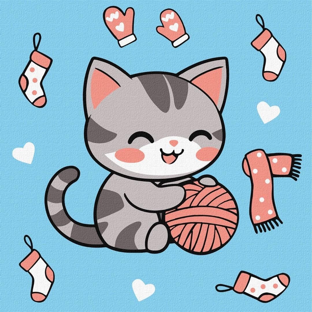 Opinie o Malowanie po numerach - Kotek i kłębuszek 2 Kids