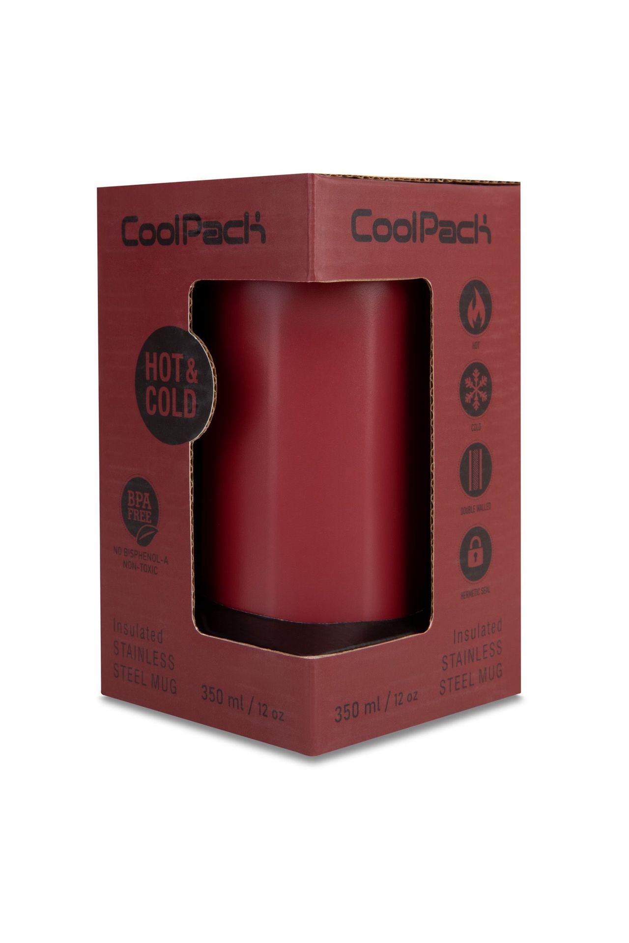 Kubek termiczny 350ml Coolpack Coffee Mug Tom Burgundy - kubek