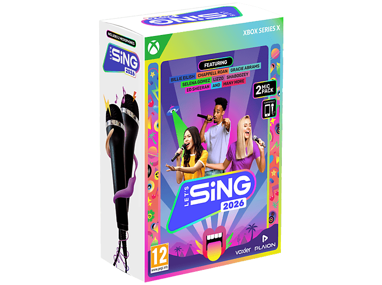 Xbox Series PLAION Let’s Sing 2026 + 2 Mikrofony