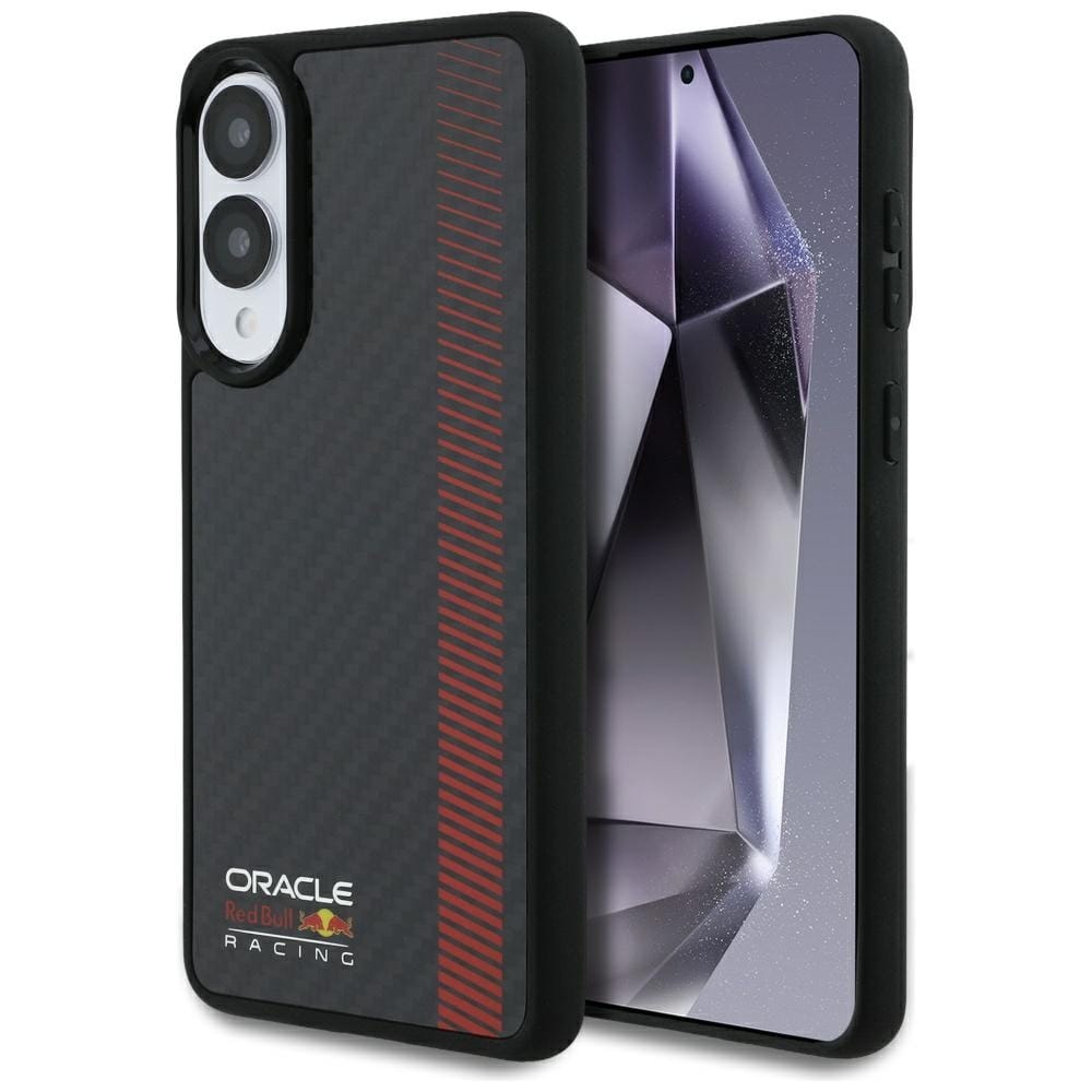 Etui Red Bull Real Carbon Fiber Powerbar MagSafe do Samsung Galaxy S25 Edge czarny