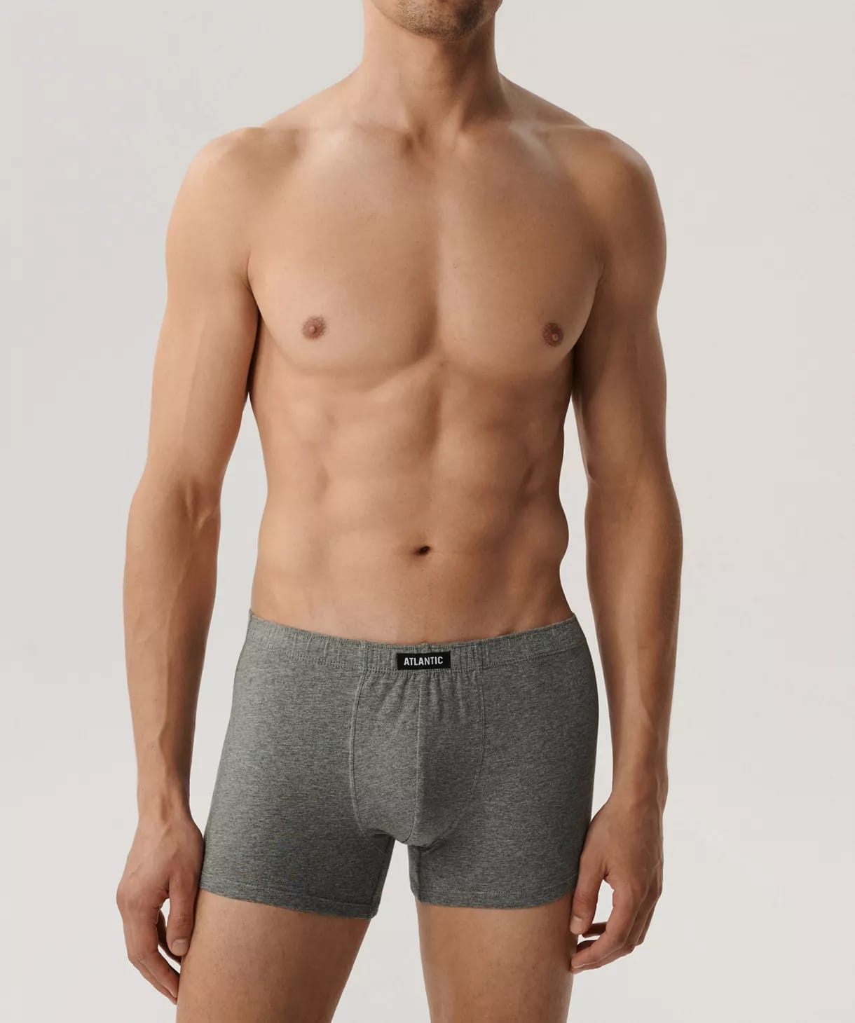 SZORTY ATLANTIC 3BMH-007 CZA/SZM/SZMC (kolor czarny-szary mel.- szary melange c., rozmiar S)