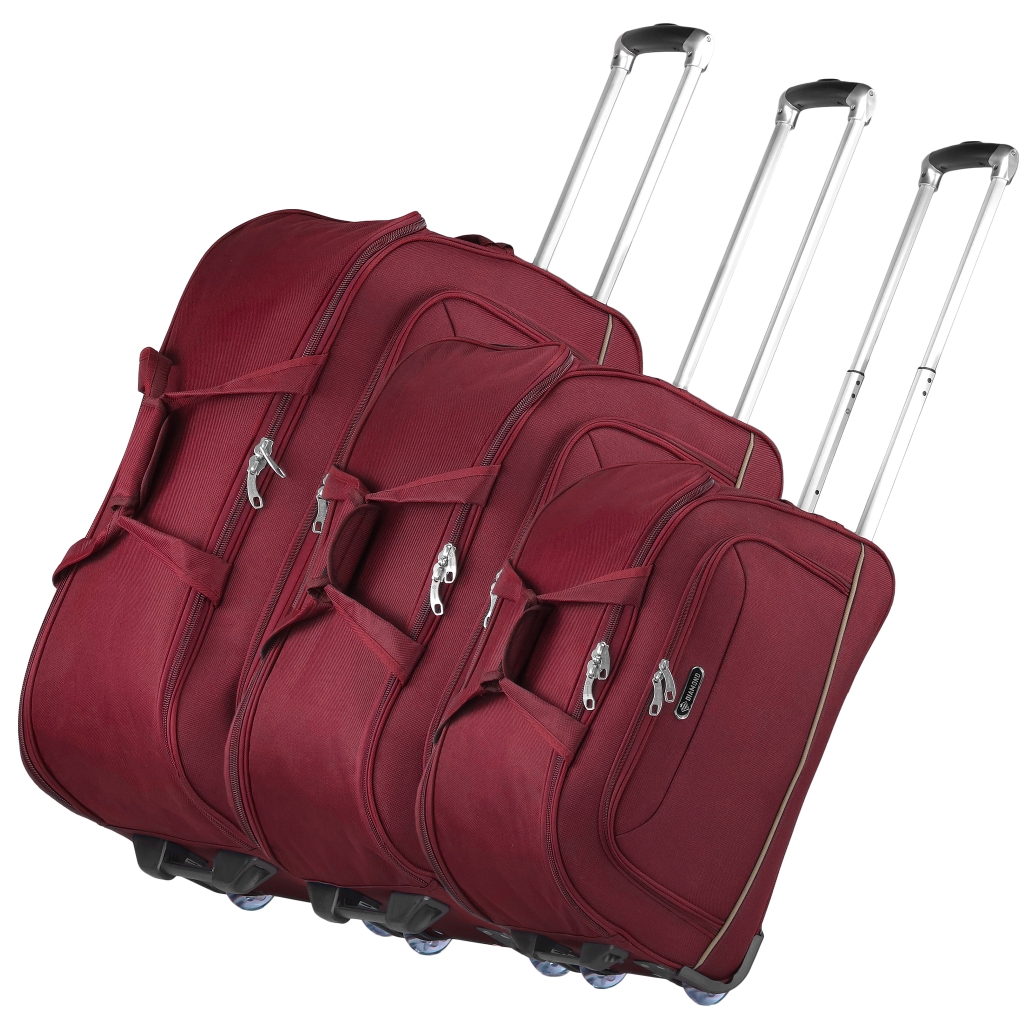 Zestaw Toreb Podróżnych Na Kółkach 3w1 Czerwony
