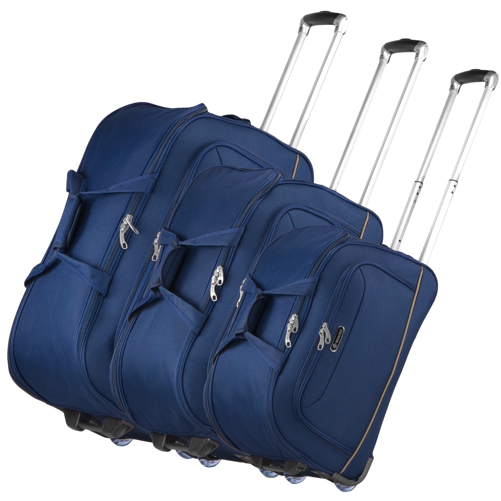 Zestaw Toreb Podróżnych Na Kółkach 3w1 Granatowy