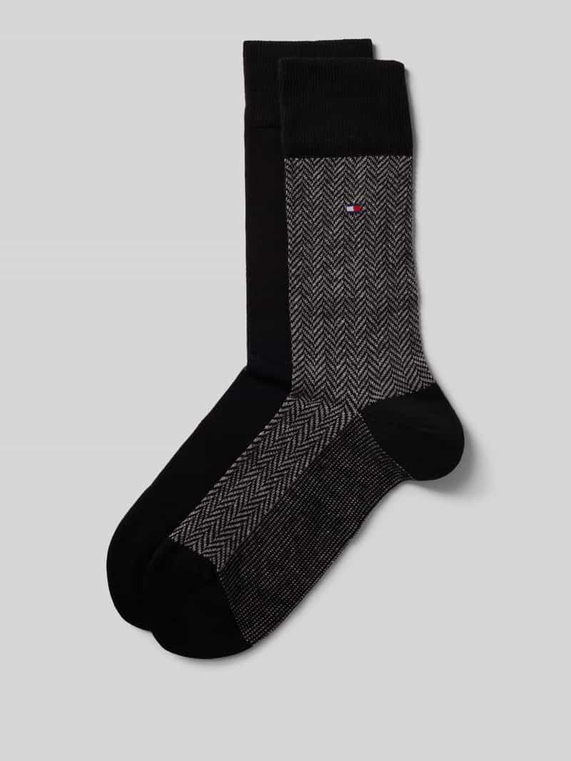 Skarpety długie z bawełny mieszanej w zestawie 2 szt.