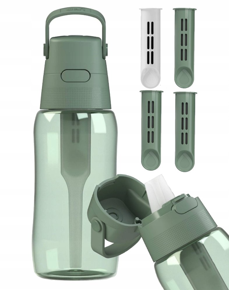Dafi Solid zestaw 4x wkład filtrujący + butelka szałwiowa barwiona 0,5l