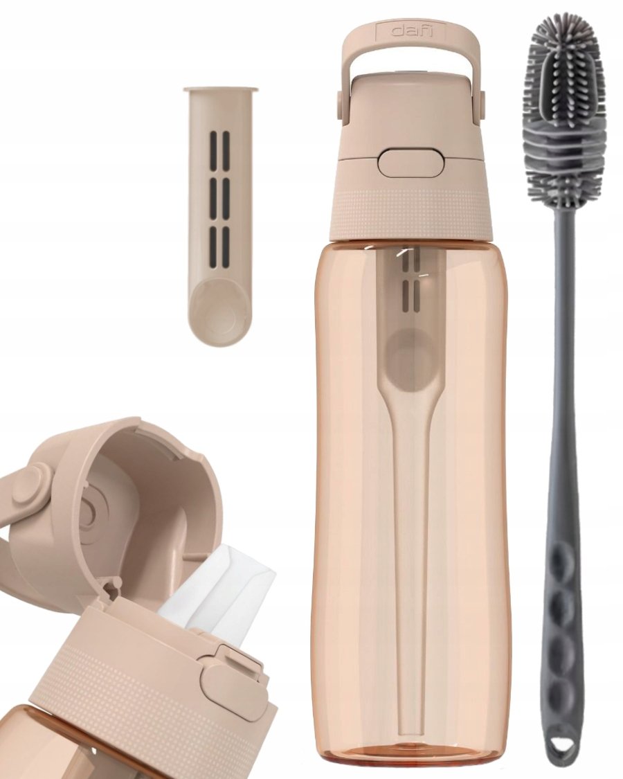 Dafi Butelka Solid z filtrem + szczoteczka do mycia cappuccino barwiona 0,7