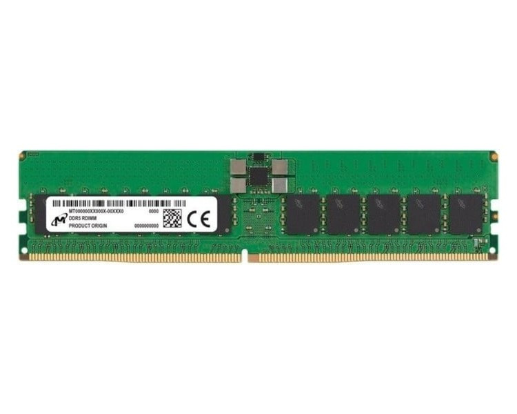 Micron RDIMM 32GB DDR5 2Rx8 6400MHz PC5-51200 ECC REGISTERED MTC20F2085S1RC64BD2R MTC20F2085S1RC64BD2R