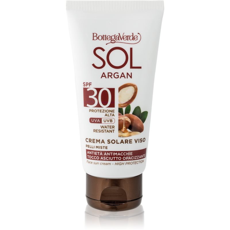 Bottega Verde Sol Argan krem do opalania do skóry tłustej i mieszanej SPF 30 50 ml