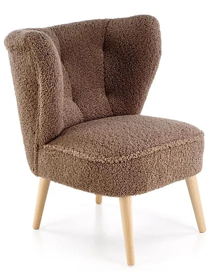 Brązowy fotel wypoczynkowy - Loom