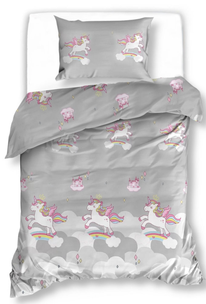 Pościel Z Mikrofibry 140X200 Jednorożce 2514