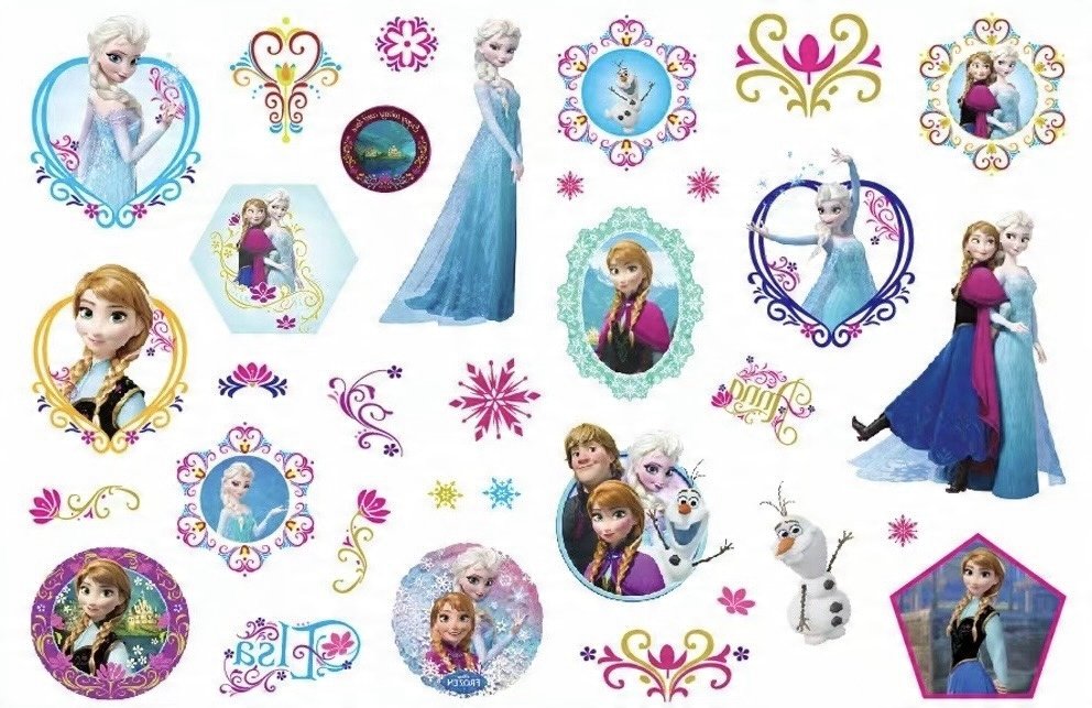 Tatuaże Kraina Lodu Zmywalne dla dzieci Kraina Lodu Elza Frozen K3