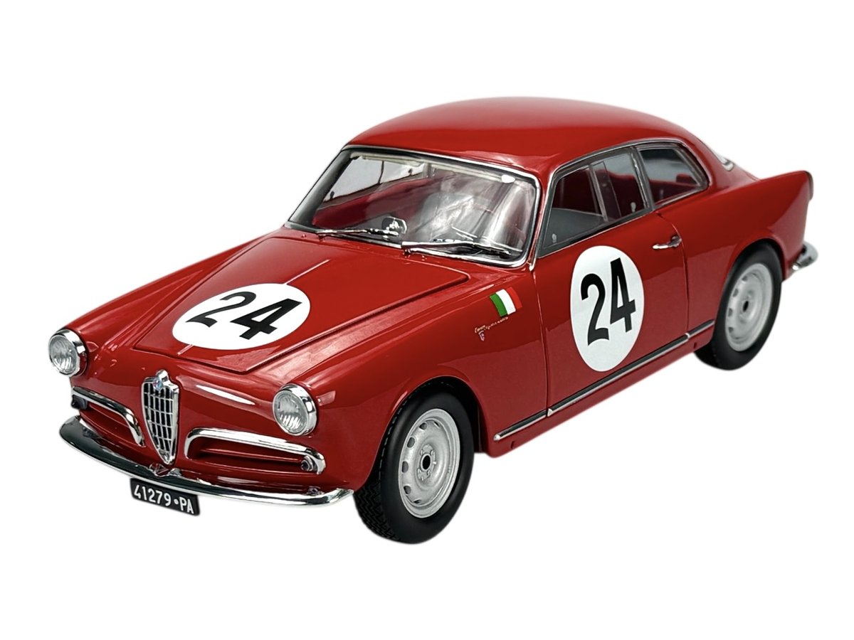 KYOSHO 1957 ALFA ROMEO GIULIETTA SPRINT #24 CZERWONY 1:18 KS08957B
