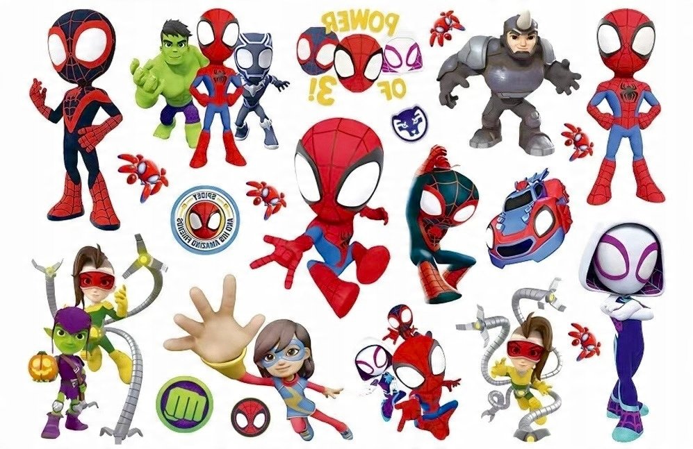 Tatuaże dla dzieci zmywalne dziecięce Spiderman Spidey H2