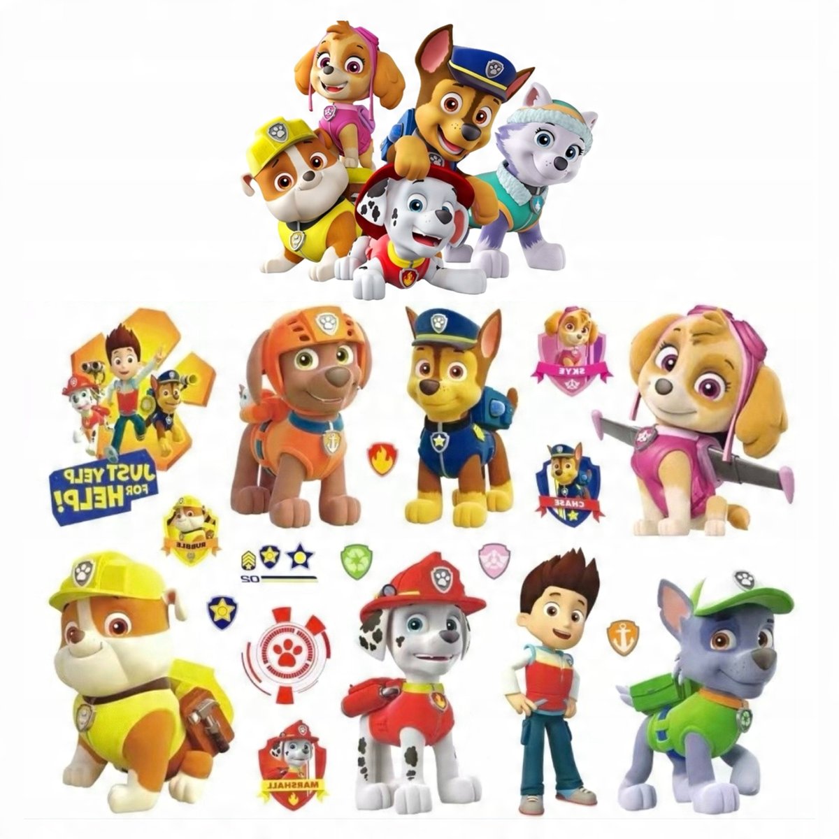 Psi Patrol zmywalne tatuaże dla dzieci tymczasowe skye chase Marschal F5