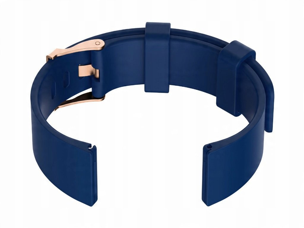 Pasek gumowy do zegarka U15 - granat/rosegold 20mm