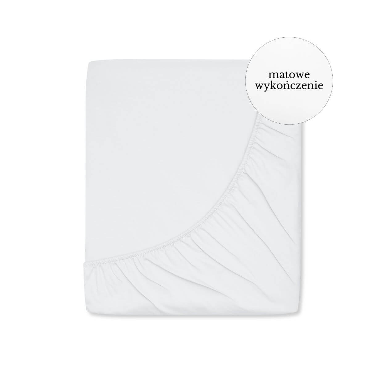 Prześcieradło perkalowe z gumką pure white 200 x 200 cm