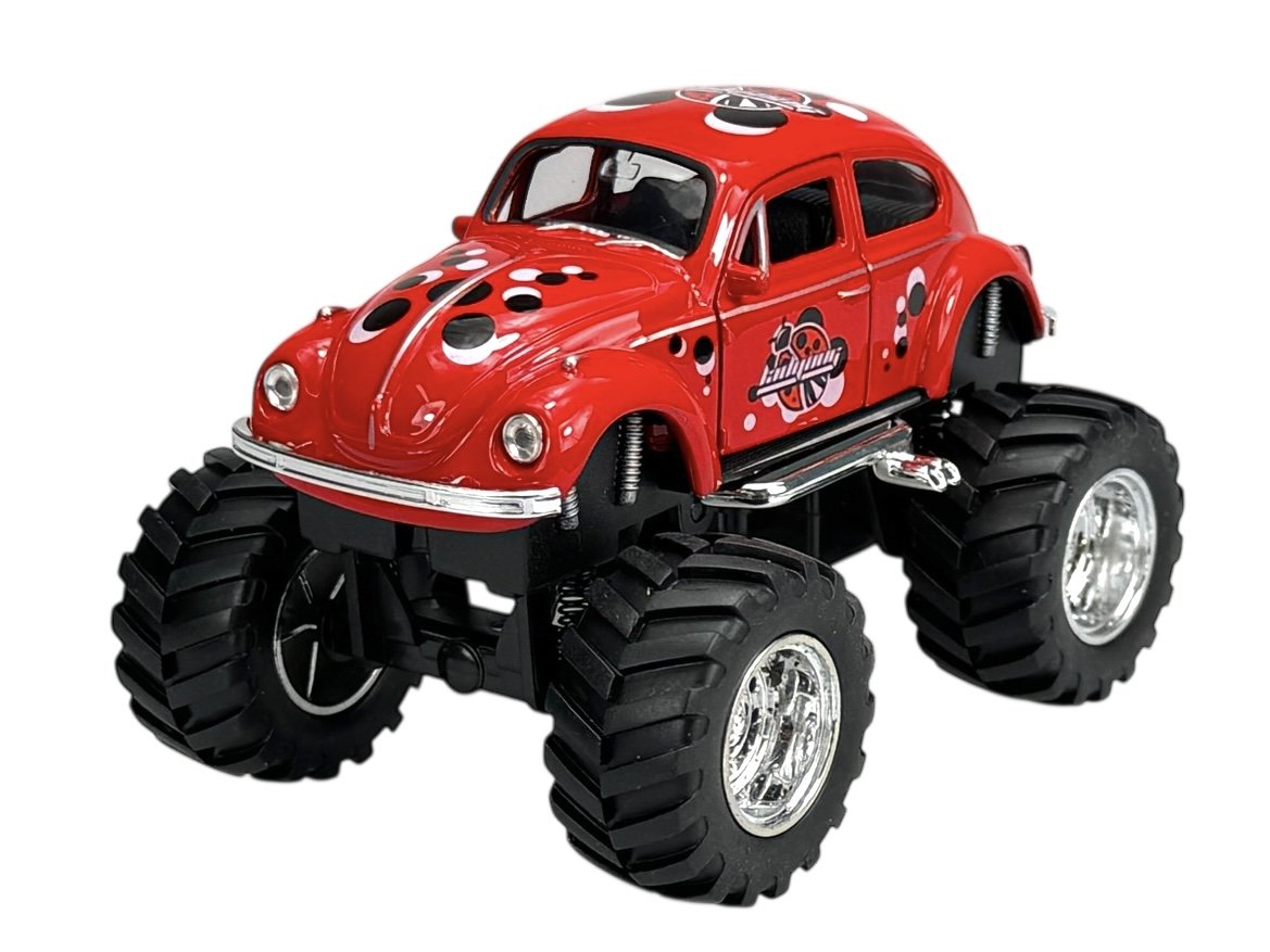 WELLY MONSTER TRUCK VOLKSWAGEN BEETLE CZERWONY 1:34 47005