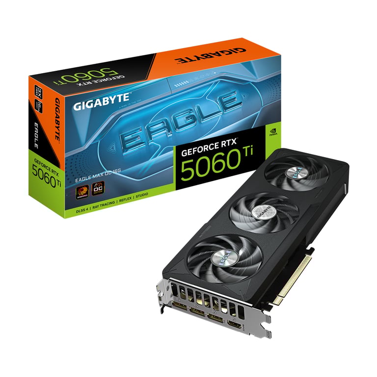GIGABYTE GeForce RTX 5060 Ti EAGLE MAX OC 16G NVIDIA 16 GB GDDR7 GV-N506TEAGLEMAX OC-16GD