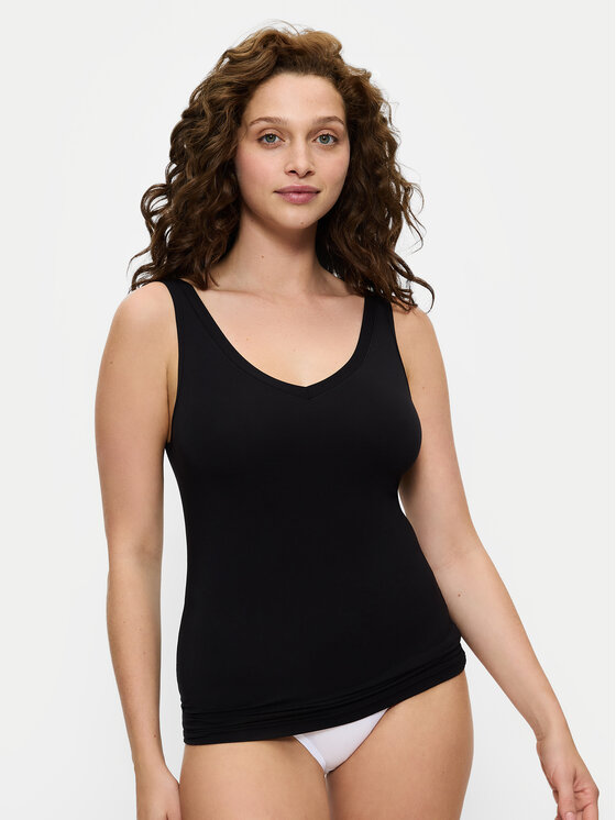 Triumph Top Sense Of Modal 10224796 Czarny Slim Fit