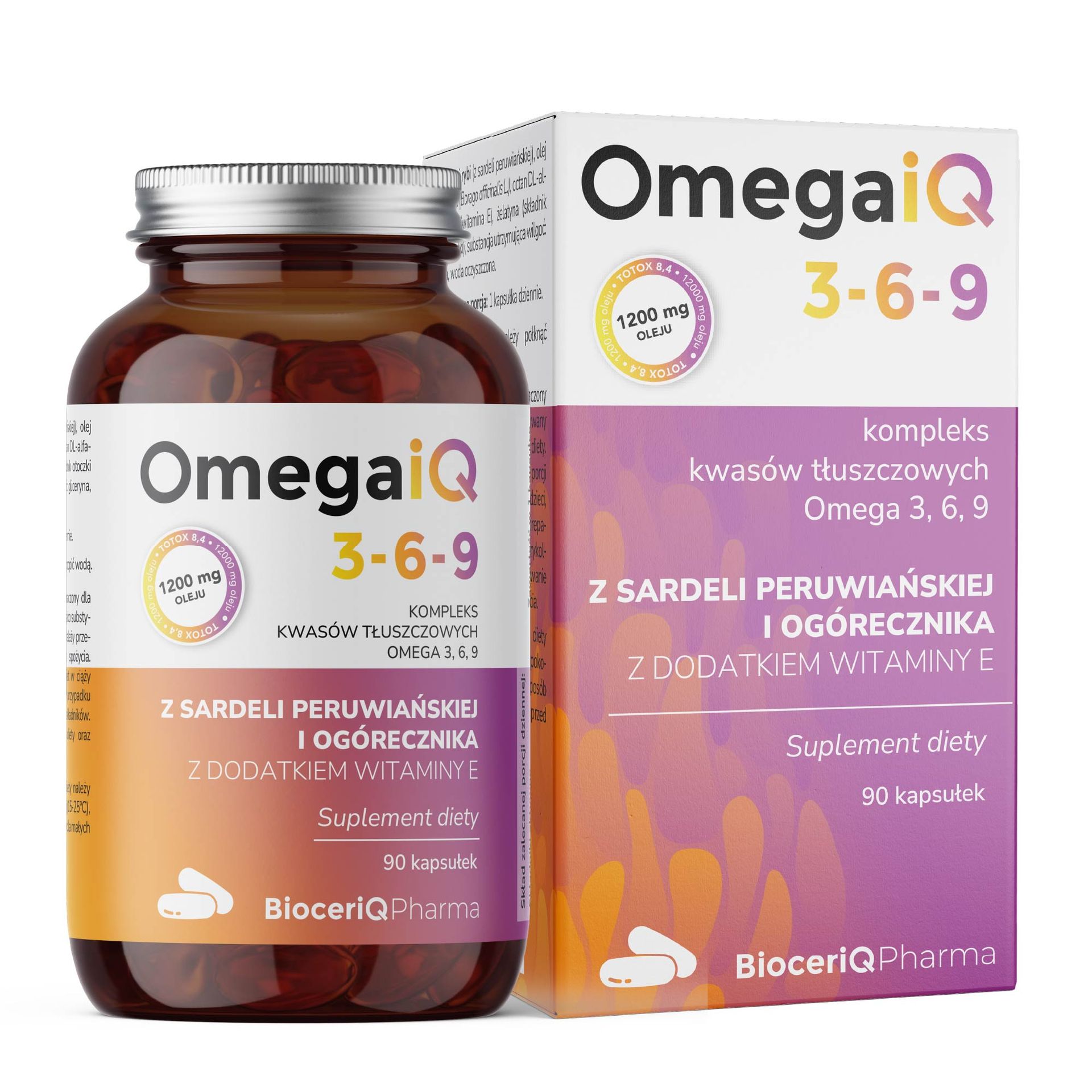 BioceriQ OmegaiQ 3-6-9 1200 mg, 90 kapsułek