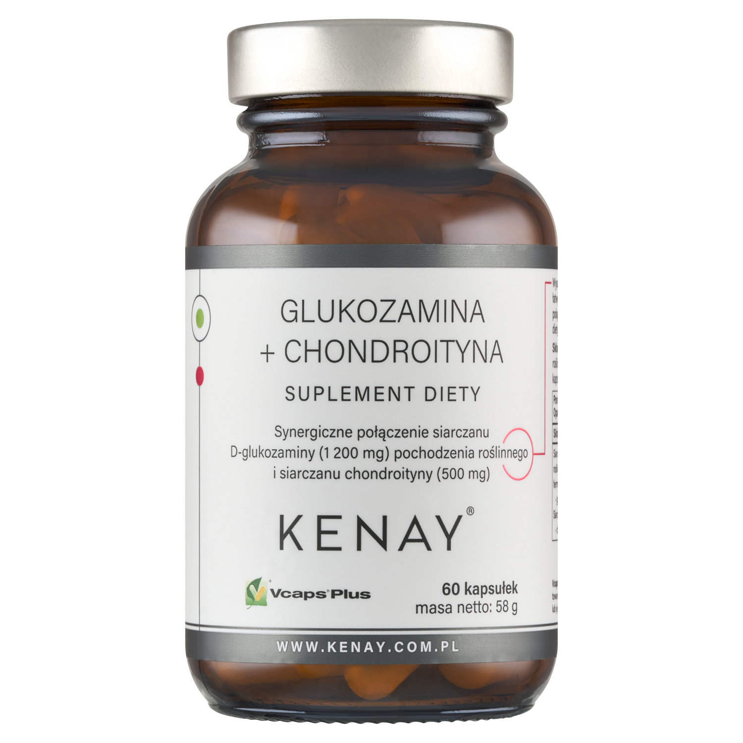 Kenay Glukozamina + Chondroityna, 60 kapsułek