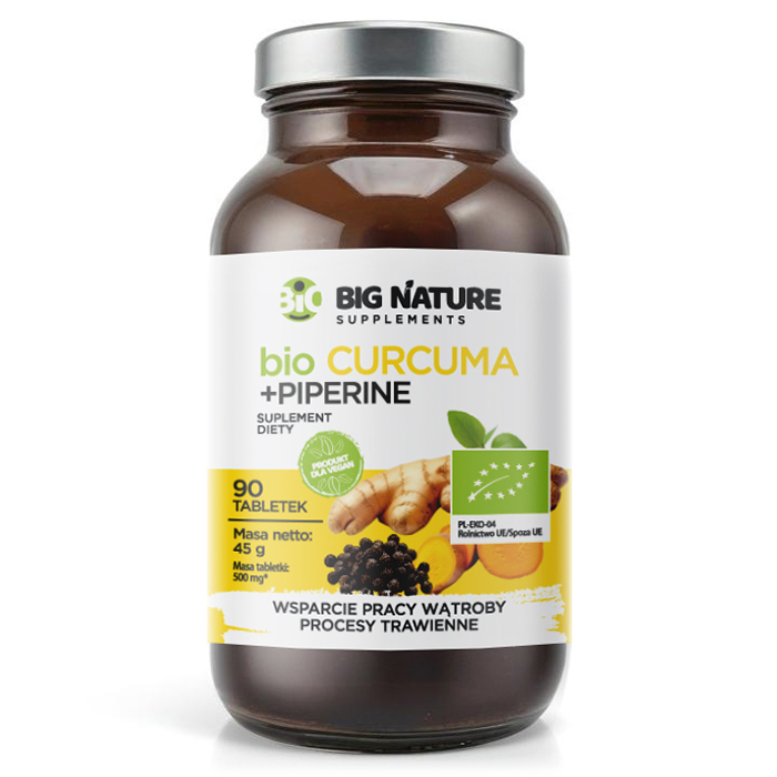 Big Nature Bio Curcuma + Piperine, 90 tabletek