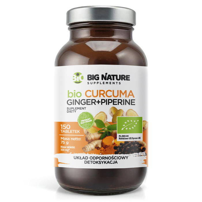 Big Nature Bio Curcuma Ginger + Piperine, 150 tabletek
