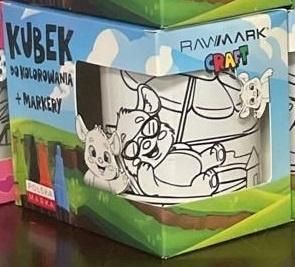 Rawmark Kubek do malowania z markerami puciek - kubek