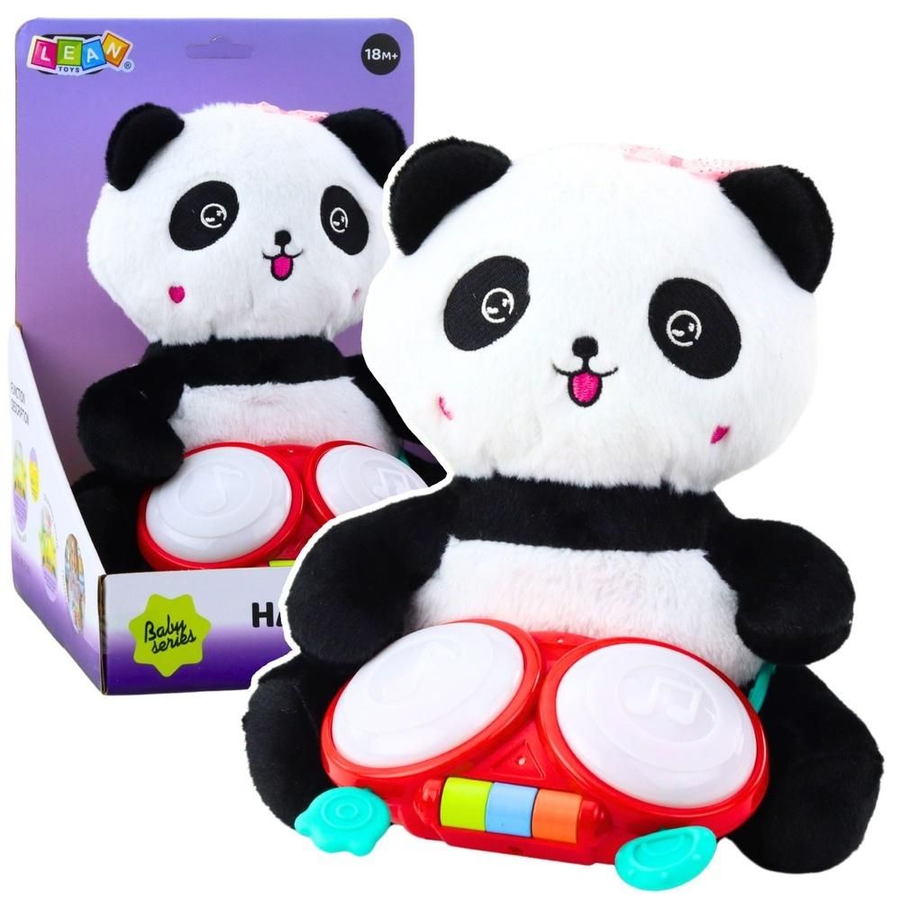 Panda pluszowa z bębenkami Leantoys - zabawka