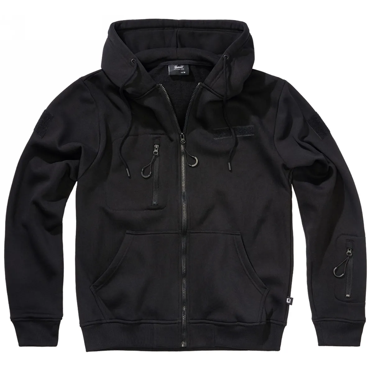 Brandit Bluza rozpinana z kapturem Tactical Sweat Jacket - Czarna 4XL