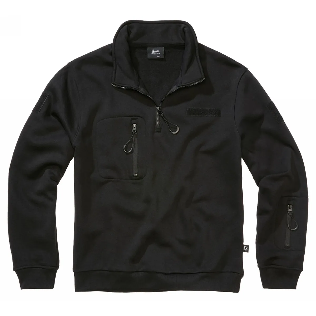 Brandit Bluza Tactical Sweat Troyer - Czarna 4XL