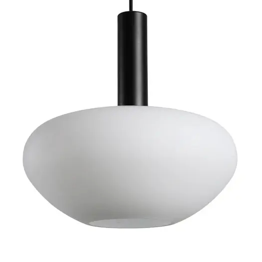 Owalna lampa wisząca Gater PND-23541A-1-BK-OP do kuchni czarny