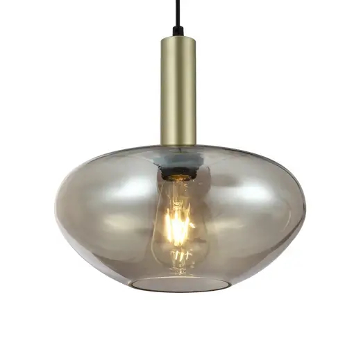 Wisząca lampa Gater PND-23541A-1-GD-CH szklana do jadalni złoty