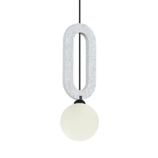 Filcowa wisząca lampa Masso PND-59839-1-LGR kula nad stół szara