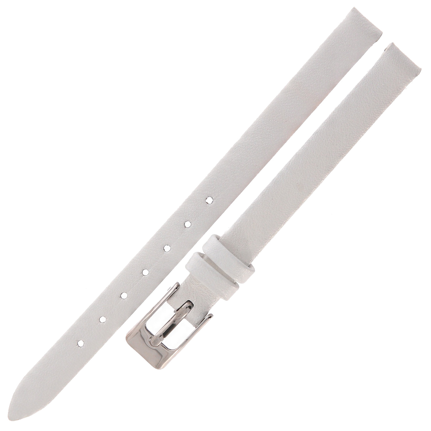 Pasek skórzany TOSCANA W200 do zegarka - biały - 10mm
