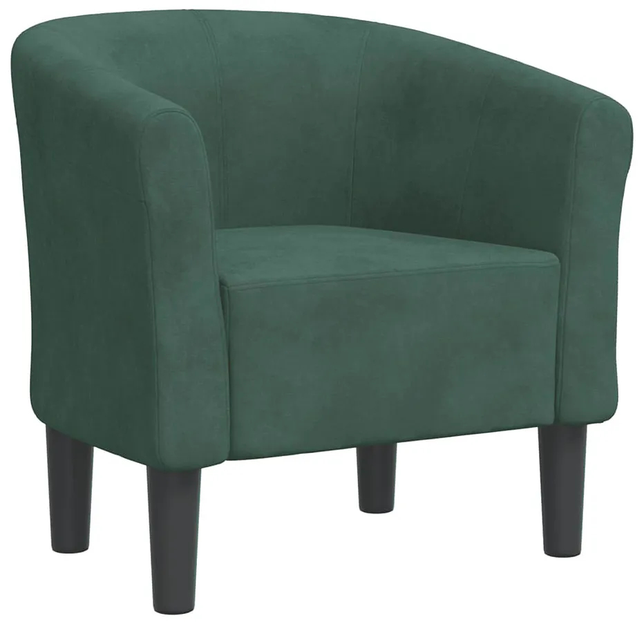 Ciemnozielony fotel welurowy do salonu - Jivo