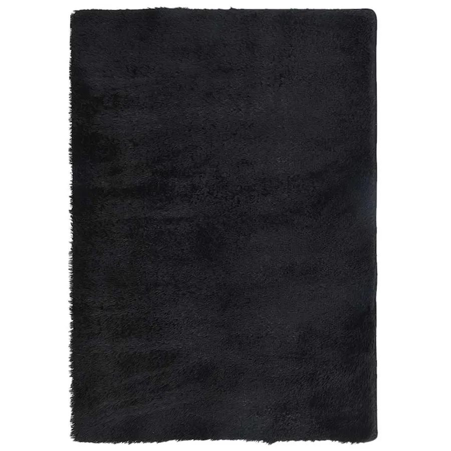 Czarny pluszowy dywan 240x340 - Tufi 3X