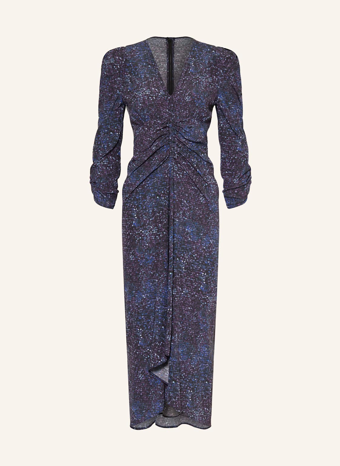 Isabel Marant Sukienka Koktajlowa Albini Z Jedwabiu Z Rękawami 3/4 blau