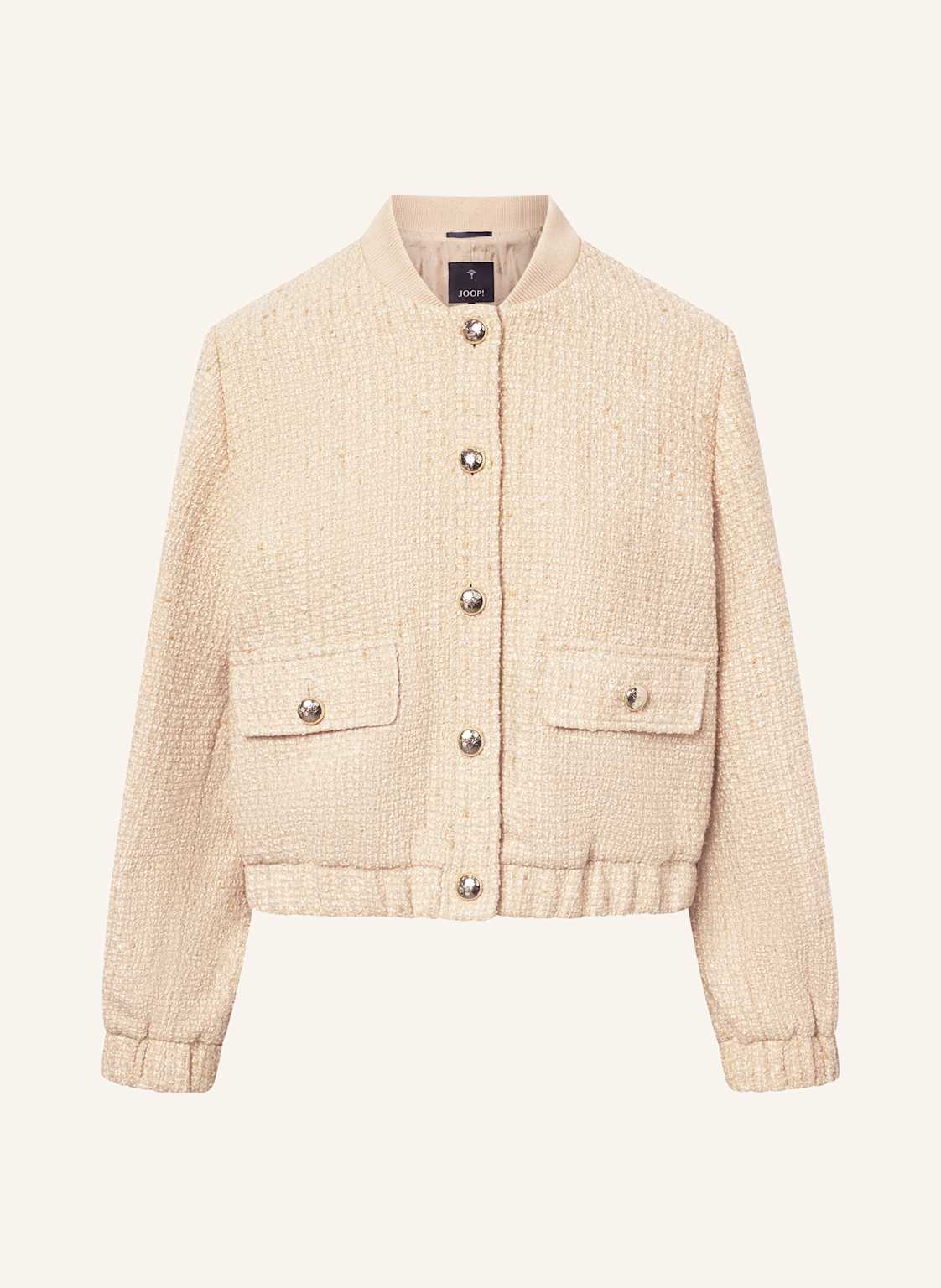 Joop! Bluzon Z Tweedu Jewel Z Błyszczącą Przędzą beige