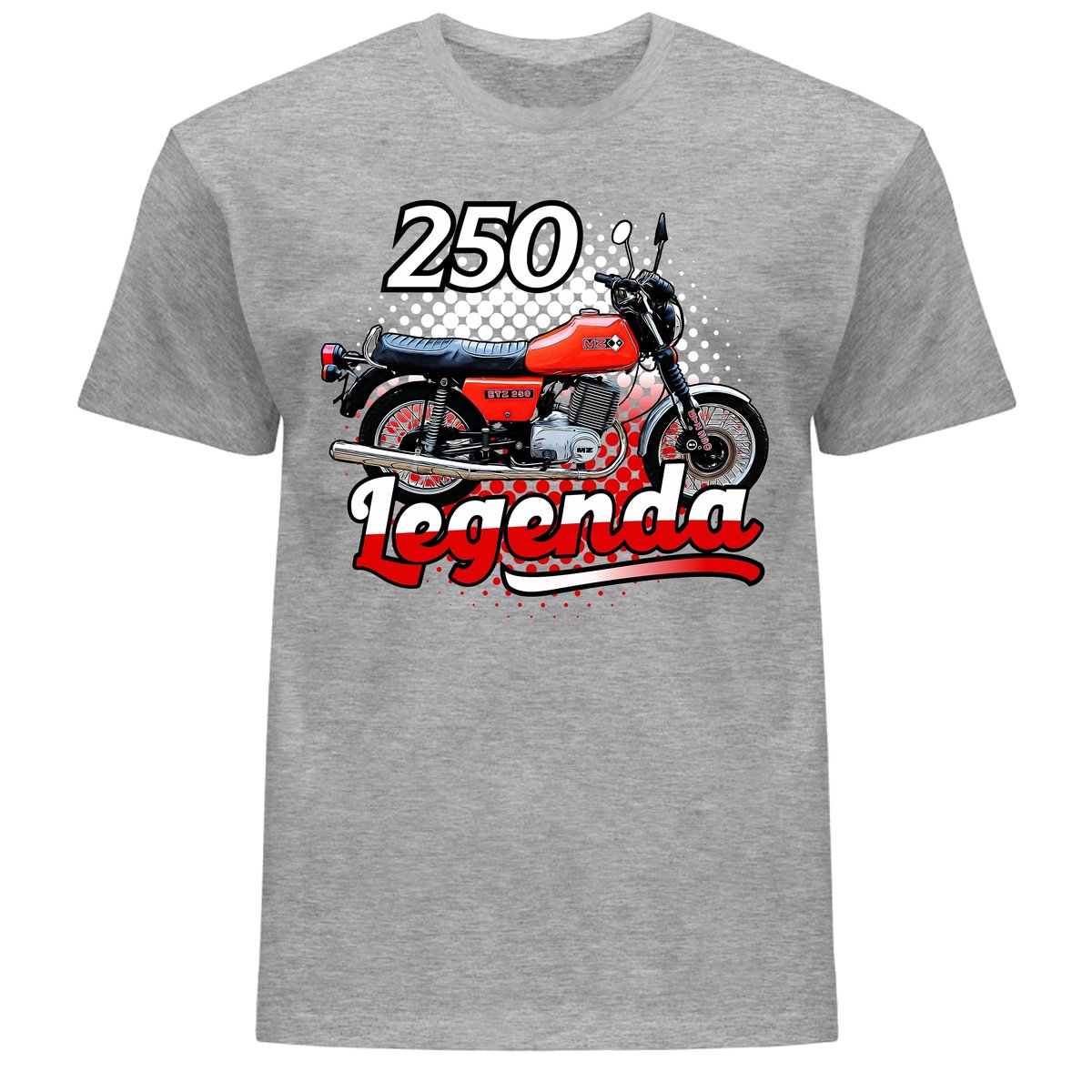 koszulka męska z nadrukiem motocykl MOTOCYKLISTA MZ 250 FAN MOTORYZACJI XL
