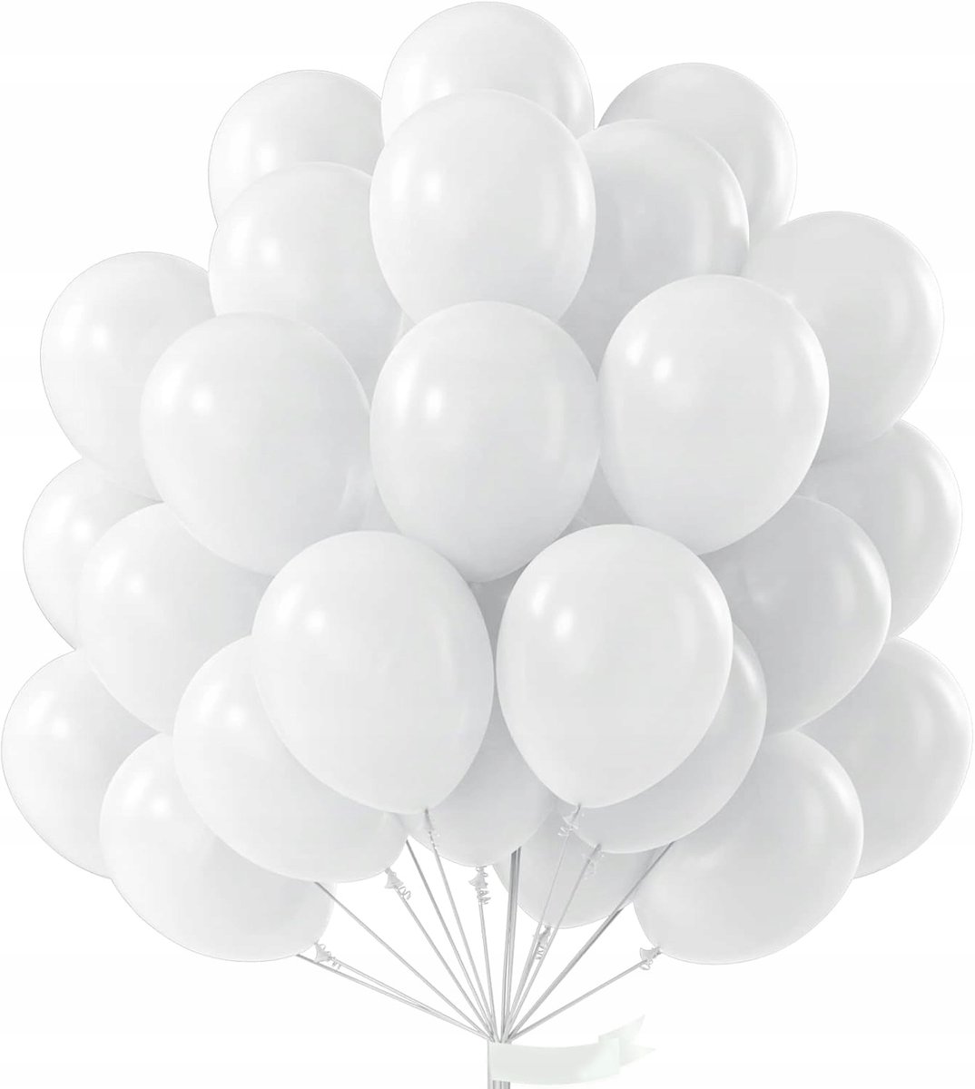 BALONY BIAŁE PASTELOWE DUŻE ŚLUB WESELE KOMUNIA URODZINY XXL 12CALI 100 SZT