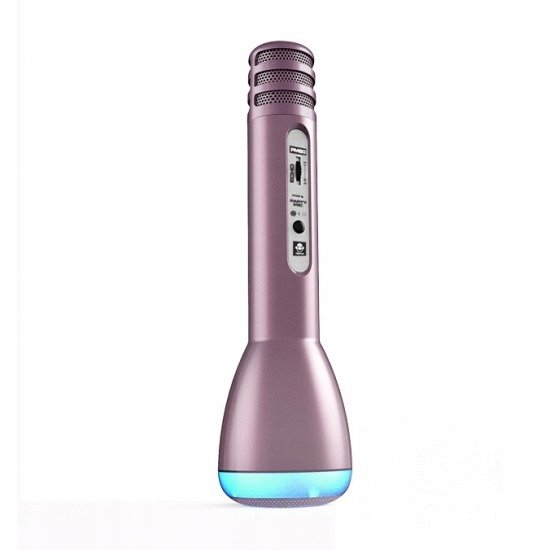 Mikrofon Bluetooth Karaoke PM71 Różowe złoto