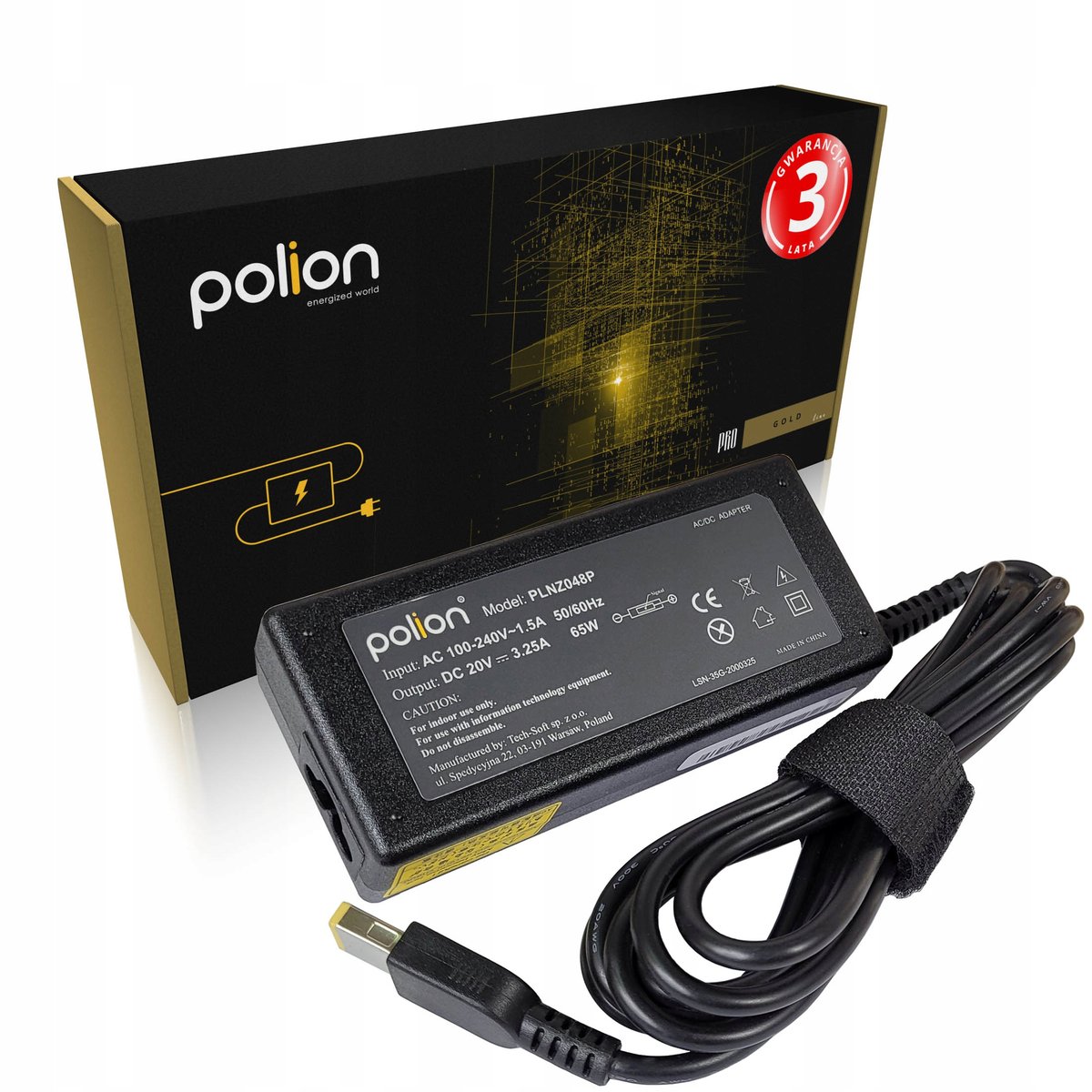 Ładowarka 65W do laptopa LENOVO 20V 3,25A wtyk SlimTip