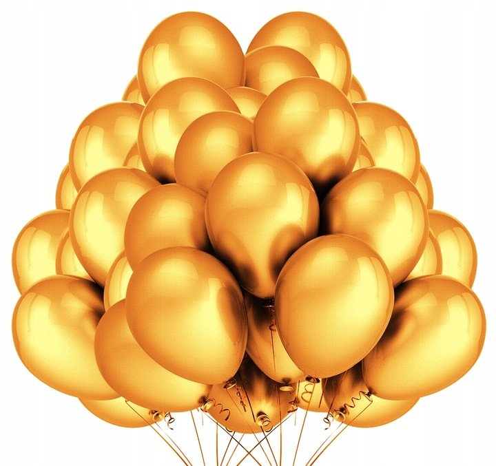Balony Metaliczne Złote Ślub Urodziny 30Cm 50Szt