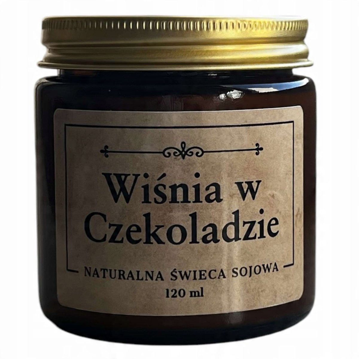 Naturalna Świeca zapachowa Wiśnia w Czekoladzie 120 ml