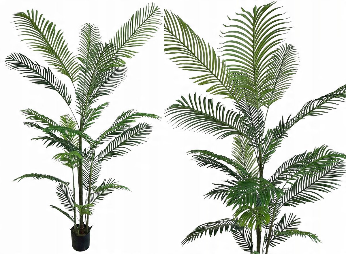 Sztuczna palma jak żywa 230 cm WYSOKA roślina ozdobna drzewko w doniczce gęsta wysoka