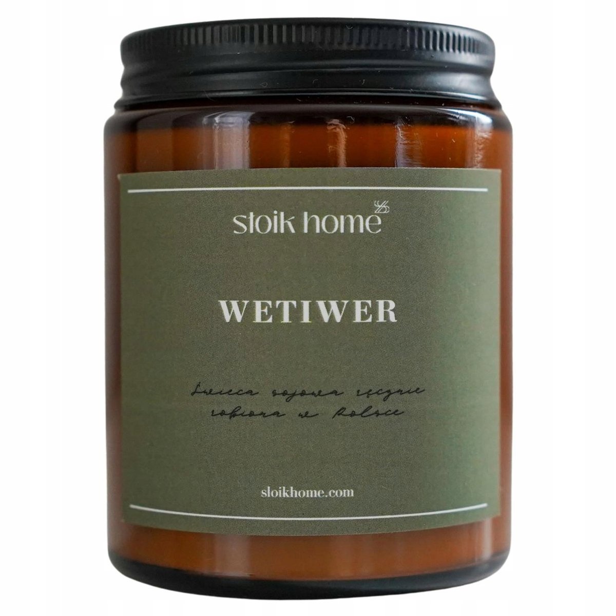 Świeca sojowa Wetiwer – zapachowa 150 ml Słoik Home